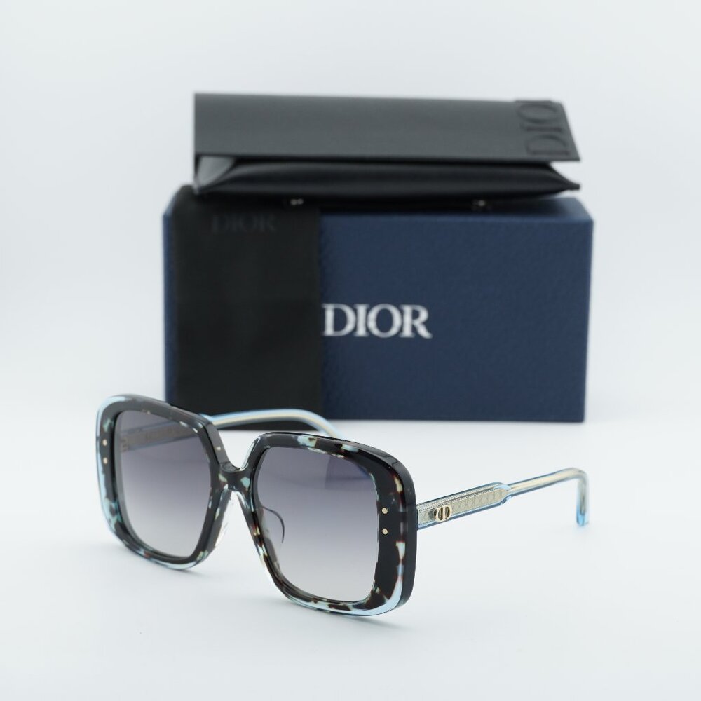 Dior DIORHIGHLIGHT S3F 28A1 Square Sunglasses - Havana/Smoke
